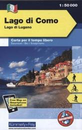 Kümmerly & Frey Outdoorkarte Lago di Como, Lago di Lugano