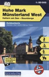 Kümmerly & Frey Outdoorkarte Hohe Mark, Münsterland West