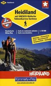 Kümmerly & Frey Karte Heidiland mit UNESCO-Welterbe Tektonikarena Sardona