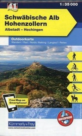 Kümmerly & Frey Outdoorkarte Schwäbische Alb, Hohenzollern