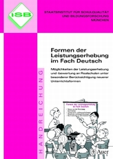 Formen der Leistungserhebung im Fach Deutsch