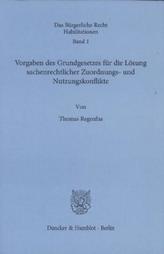 Vorgaben des Grundgesetzes für die Lösung sachenrechtlicher Zuordnungs- und Nutzungskonflikte