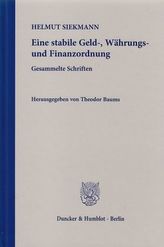 Eine stabile Geld-, Währungs- und Finanzordnung
