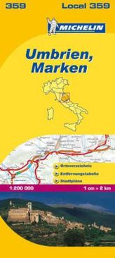 Michelin Karte Umbrien, Marken. Umbria, Marche