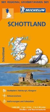 Michelin Karte Schottland. Scotland
