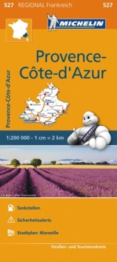 Michelin Karte Provence, Côte d' Azur. Provence-Alpes, Côtes d' Azur