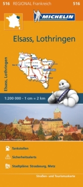 Michelin Karte Elsass, Lothringen. Alsace, Lorraine