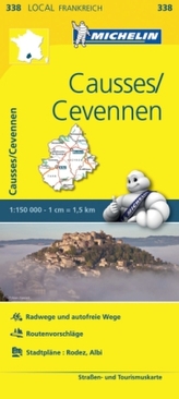 Michelin Karte Causses, Cevennen