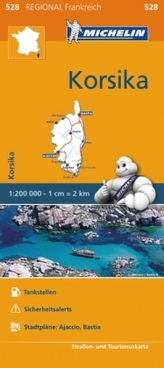Michelin Karte Korsika. Corse