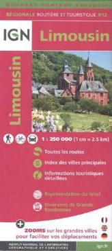 IGN Karte, Nationale Routière (et Touristique) Limousin