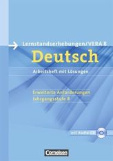 Lernstandserhebungen / VERA 8 Deutsch, Erweiterte Anforderungen, m. Audio-CD