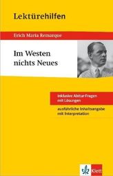 Lektürehilfen Erich Maria Remarque 'Im Westen nichts Neues'
