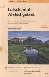 Landeskarte der Schweiz Lötschental, Aletschgebiet