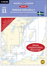 Delius Klasing-Sportbootkarten Ostküste Schweden, DVD-ROM, Ausgabe 2016. Tl.1