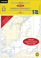 Delius Klasing-Sportbootkarten Ostküste Schweden, DVD-ROM, Ausgabe 2016. Tl.2