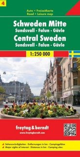 Freytag & Berndt Autokarte Schweden Mitte. Norra Svealand och Södra Norrland. Zweden Midden