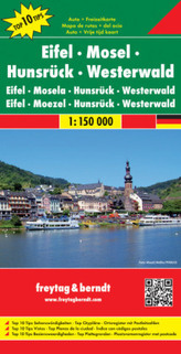 Freytag & Berndt Autokarte Eifel, Mosel, Hunsrück, Westerwald. Eifel, Mosela, Hunsrück, Westerwald. Eifel, Moezel, Hunsrück, Wes