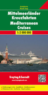 Freytag & Berndt Autokarte Mittelmeerländerländer Kreuzfahrten. Mediterranean Cruises. Croisiéres en Méditerranee. Crociere nel 