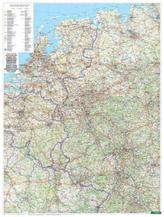 Freytag & Berndt Poster Wandkarte: Deutschland West 1:500.000, Plano in Rolle