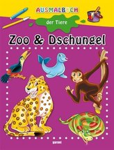 Ausmalbuch der Tiere - Zoo und Dschungel