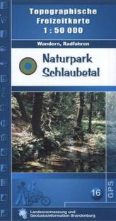 Topographische Freizeitkarte Brandenburg Naturpark Schlaubetal