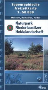 Topographische Freizeitkarte Brandenburg Naturpark Niederlausitzer Heidelandschaft