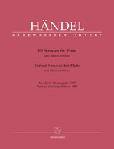 Elf Sonaten für Flöte und Basso continuo. Eleven Sonatas for Flute and Figured Bass, 2 Hefte