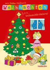Mein buntes Malbuch Weihnachten. 1, 2, 3 - Weihnachts-Malerei
