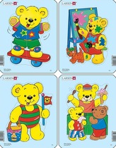 Puzzle Medvídek TEDDY - 4ks 5 dílků