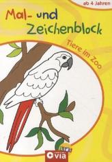 Mal- und Zeichenblock Tiere im Zoo
