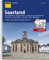 ADAC Stadtatlas Saarland mit Idar-Oberstein, Kaiserslautern, Luxembourg