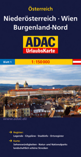 ADAC UrlaubsKarte Österreich - Niederösterreich, Wien, Burgenland-Nord
