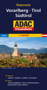 ADAC UrlaubsKarte Österreich - Vorarlberg, Tirol, Südtirol