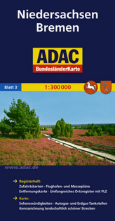 ADAC Karte Niedersachsen, Bremen