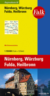 Falk Plan Nürnberg, Würzburg, Fulda, Heilbronn