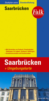 Falk Plan Stadtplan Extra Standardfaltung Saarbrücken mit Ortsteilen von Forbach