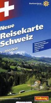 Hallwag Straßenkarte Neue Reisekarte Schweiz. Nouvelle carte touristique Suisse