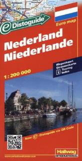Hallwag Straßenkarte Niederlande. Nederland. Netherlands; Pays-Bas