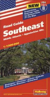 Hallwag USA Road Guide Southeast