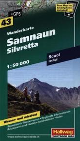 Hallwag Outdoor Map Samnaun, Silvretta