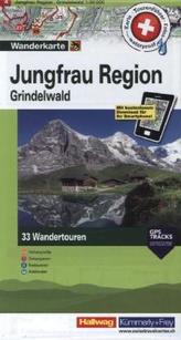 Hallwag Wanderkarte Jungfrau Region, Grindelwald