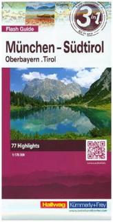 Hallwag Flash Guide München - Südtirol, Oberbayern, Tirol