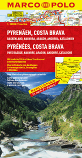 Marco Polo Karte Pyrenäen, Costa Brava. Pyrénées, Costa Brava. Los Pirineos, Costa Brava, Pyrenees, Costa Brave