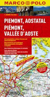 Marco Polo Karte Piemont, Aostatal. Piémont, Vallée d' Aoste / Piemonte, Valle d' Aosta / Piedmont, Aosta Valley