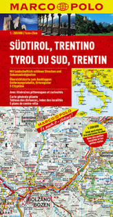 Marco Polo Karte Südtirol, Trentino, Gardasee. Trentin, Haut-Adige, Lac de Garda / Trentino, Alto Adige, Lago di Garda / Trentin