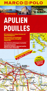 Marco Polo Karte Apulien. Pouilles / Puglia / Apulia