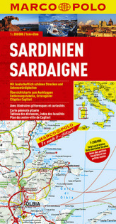 Marco Polo Karte Sardinien. Sardaigne / Sardegna / Sardinia