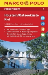MARCO POLO Freizeitkarte Holstein, Ostseeküste, Kiel 1:100 000