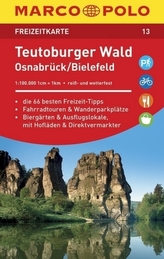 MARCO POLO Freizeitkarte Teutoburger Wald, Osnabrück, Bielefeld 1:100 000
