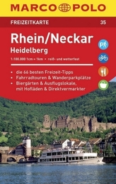 MARCO POLO Freizeitkarte Rhein, Neckar, Heidelberg 1:100 000